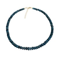 Neon Blue Apatite Silver Necklace