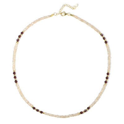 Indian Garnet Silver Necklace