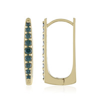 9K VS1 Blue Diamond Gold Earrings