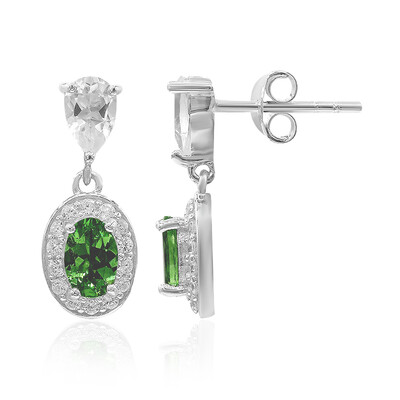 Tsavorite Silver Earrings