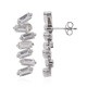 White Topaz Silver Earrings