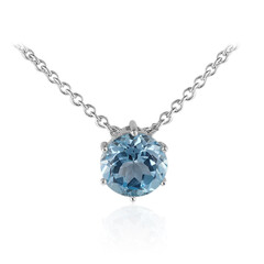Sky Blue Topaz Silver Necklace