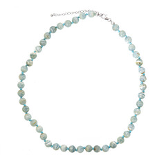 Blue Aragonite Silver Necklace