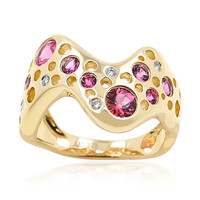 9K AAA Brazilian Rubelite Gold Ring (de Melo)