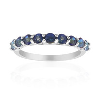 Mystic Blue Quartz Silver Ring