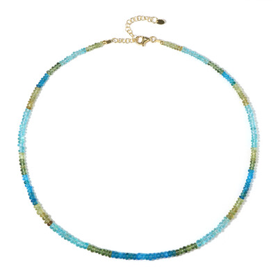 Neon Blue Apatite Silver Necklace