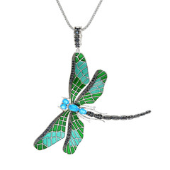 Neon Apatite Silver Necklace (Dallas Prince Designs)