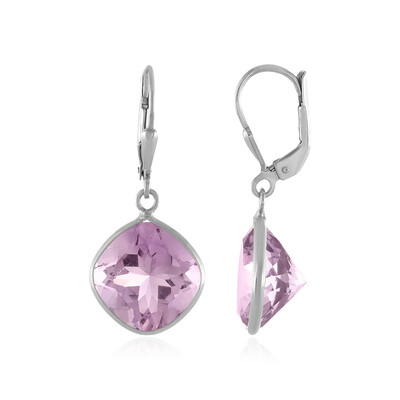 Rose de France Amethyst Silver Earrings