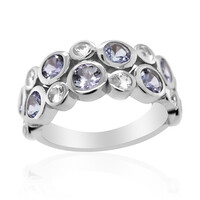 Unheated Tanzanite Silver Ring