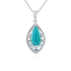 Sleeping Beauty Turquoise Silver Necklace