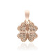 9K SI1 Argyle Rose De France Diamond Gold Pendant (Annette)