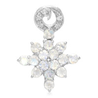 Rainbow Moonstone Silver Pendant