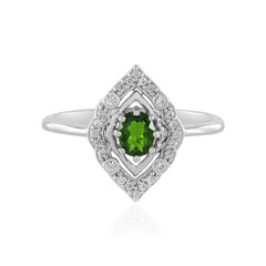 Russian Diopside Silver Ring
