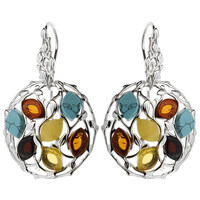 Baltic Amber Silver Earrings