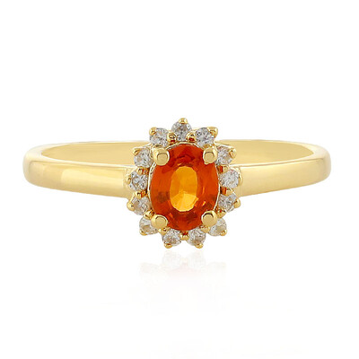 Sunset Sapphire Silver Ring