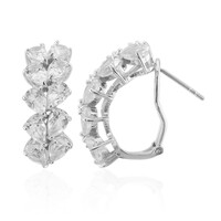 White Topaz Silver Earrings