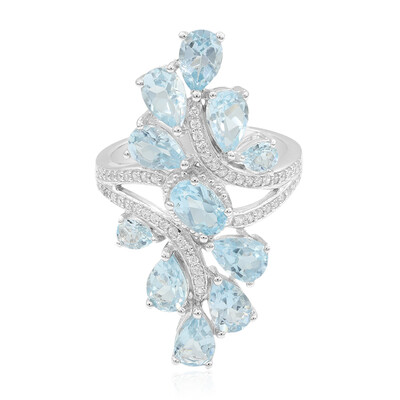 Sky Blue Topaz Silver Ring