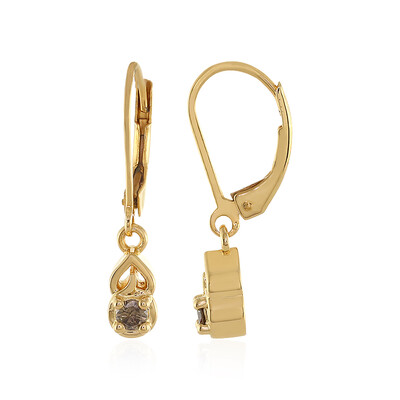 I3 Champagne Diamond Silver Earrings