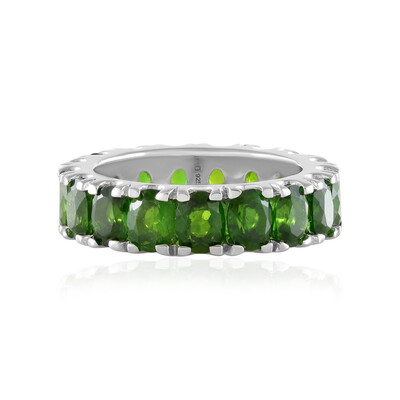 Russian Diopside Silver Ring