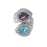 Swiss Blue Topaz Silver Ring (Dallas Prince Designs)