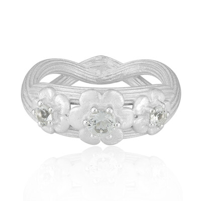 White Topaz Silver Ring