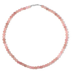 Rose Quartz Silver Necklace