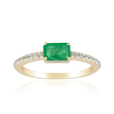 9K Zambian Emerald Gold Ring