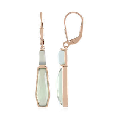 Green Chalcedony Silver Earrings (KM by Juwelo)