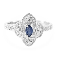 Laos Sapphire Silver Ring