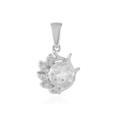 White Topaz Silver Pendant