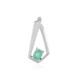 Russian Emerald Silver Pendant