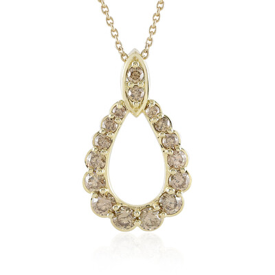 9K I2 Champagne Diamond Gold Necklace (de Melo)