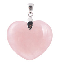 Rose Quartz Silver Pendant
