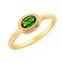 Russian Diopside Silver Ring