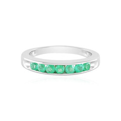 Russian Emerald Silver Ring