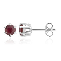 Bemainty Ruby Silver Earrings
