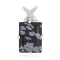 Snowflake Obsidian Silver Pendant