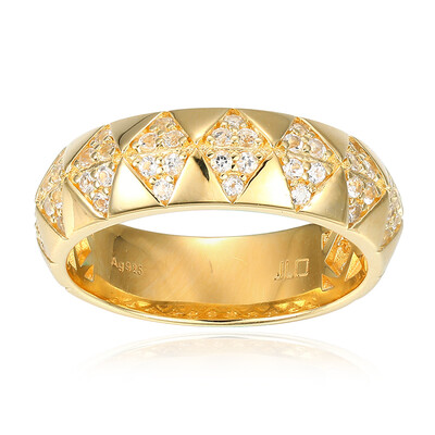 White Topaz Silver Ring