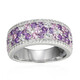 Zambian Amethyst Silver Ring (Adela Silber)
