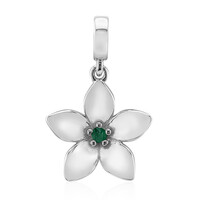 Zambian Emerald Silver Charm