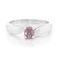 Unheated Ceylon Purple Sapphire Silver Ring
