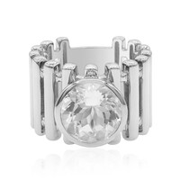 White Quartz Silver Ring