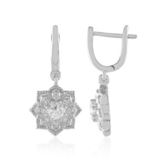 White Sapphire Silver Earrings