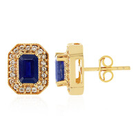 Madagascar Blue Sapphire Silver Earrings