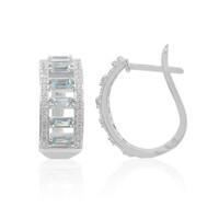 Sky Blue Topaz Silver Earrings