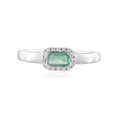 Russian Emerald Silver Ring