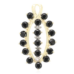 10K Black Spinel Gold Pendant