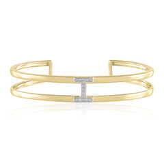 I3 (J) Diamond Silver Bangle