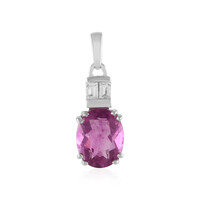 Pink Flouorite Silver Pendant