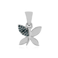 I2 Blue Diamond Silver Pendant